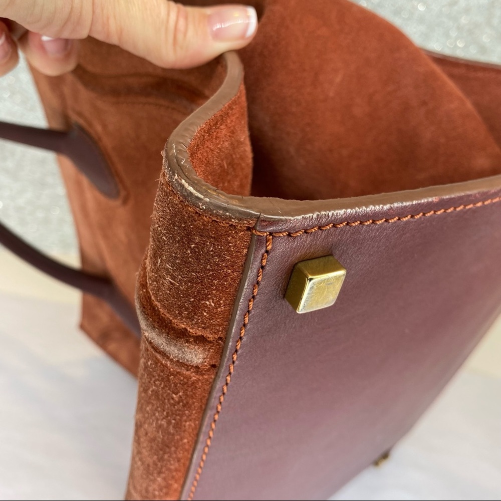 Celine Medium Phantom Medium Luggage Tote Brown Suede - Picture 11 of 16
